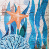 Nautical Beach Themed Seahorse Whales Sea Turtle Octopus Ocean Canvas Art - 20" x 20"